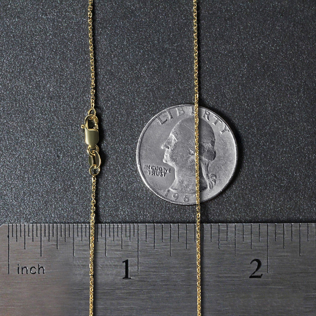 10k Yellow Gold Cable Chain (1.10 mm)