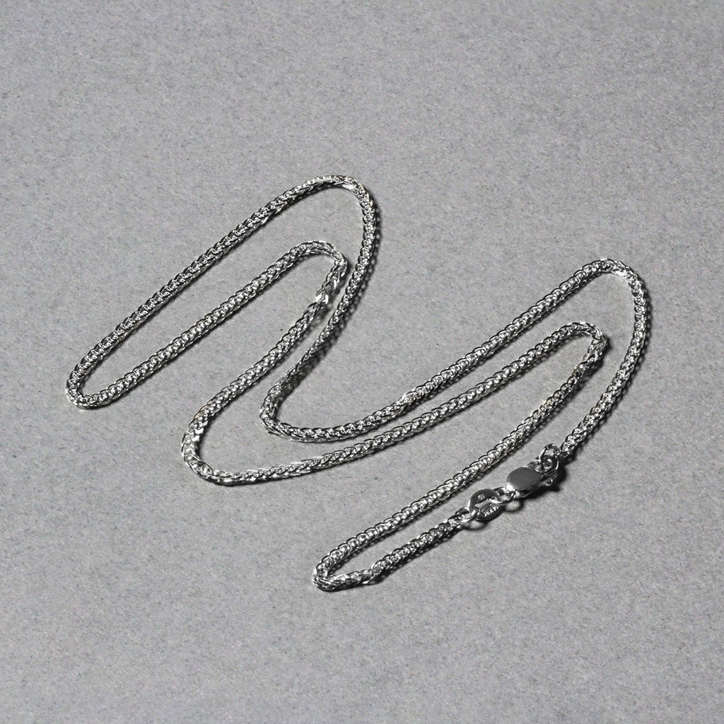 14k White Gold Square Wheat Chain (1.80 mm)