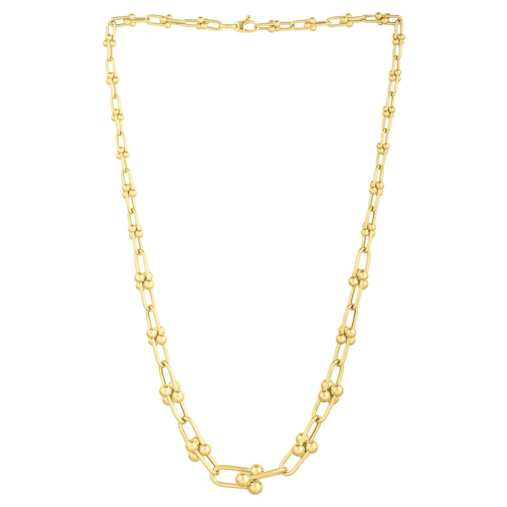 Graduated Jax Link Necklace in 14K Yellow Gold