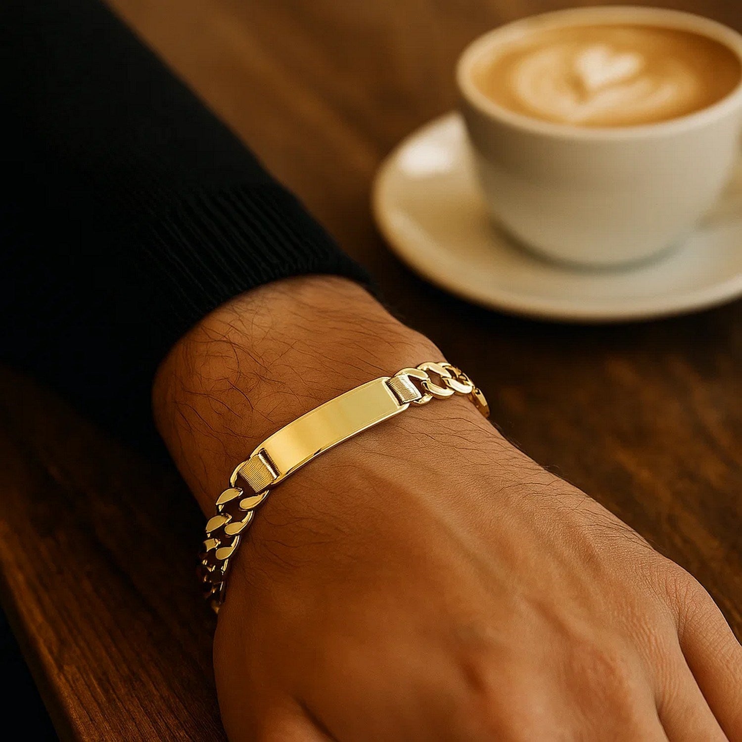 14k Yellow Gold Curb ID Bracelet (11.00 mm)