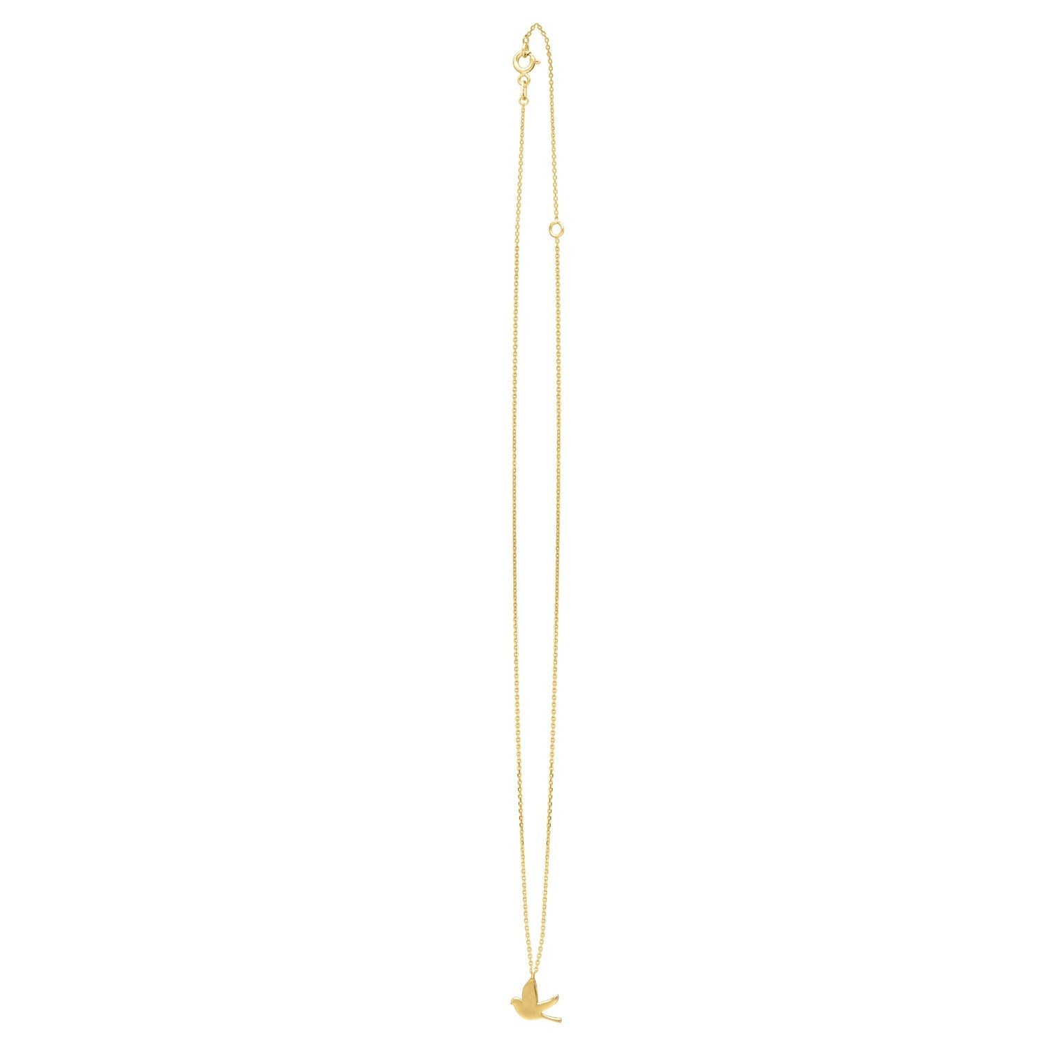 Dove Necklace in 14K Yellow Gold