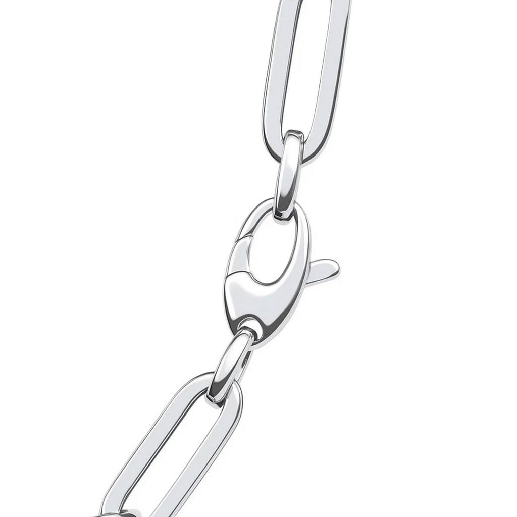 14K White Gold Wide Paperclip Chain (6.10 mm)