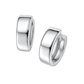14k White Gold Snuggable Hoop Earrings