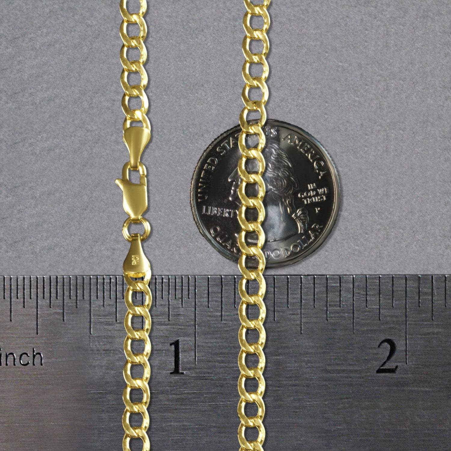 10k Yellow Gold Curb Chain (4.40 mm)