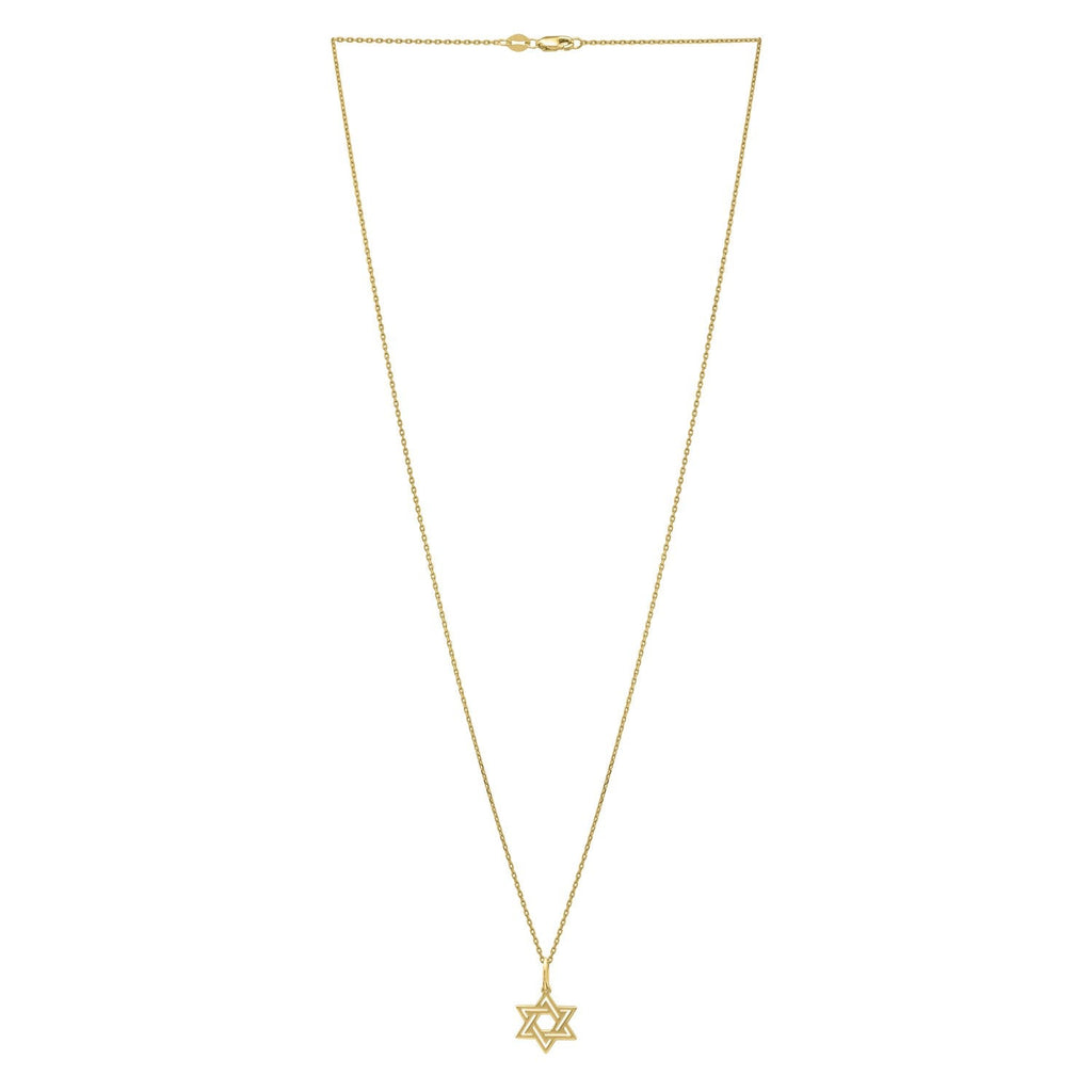 Star of David Necklace in 14K Yellow Gold