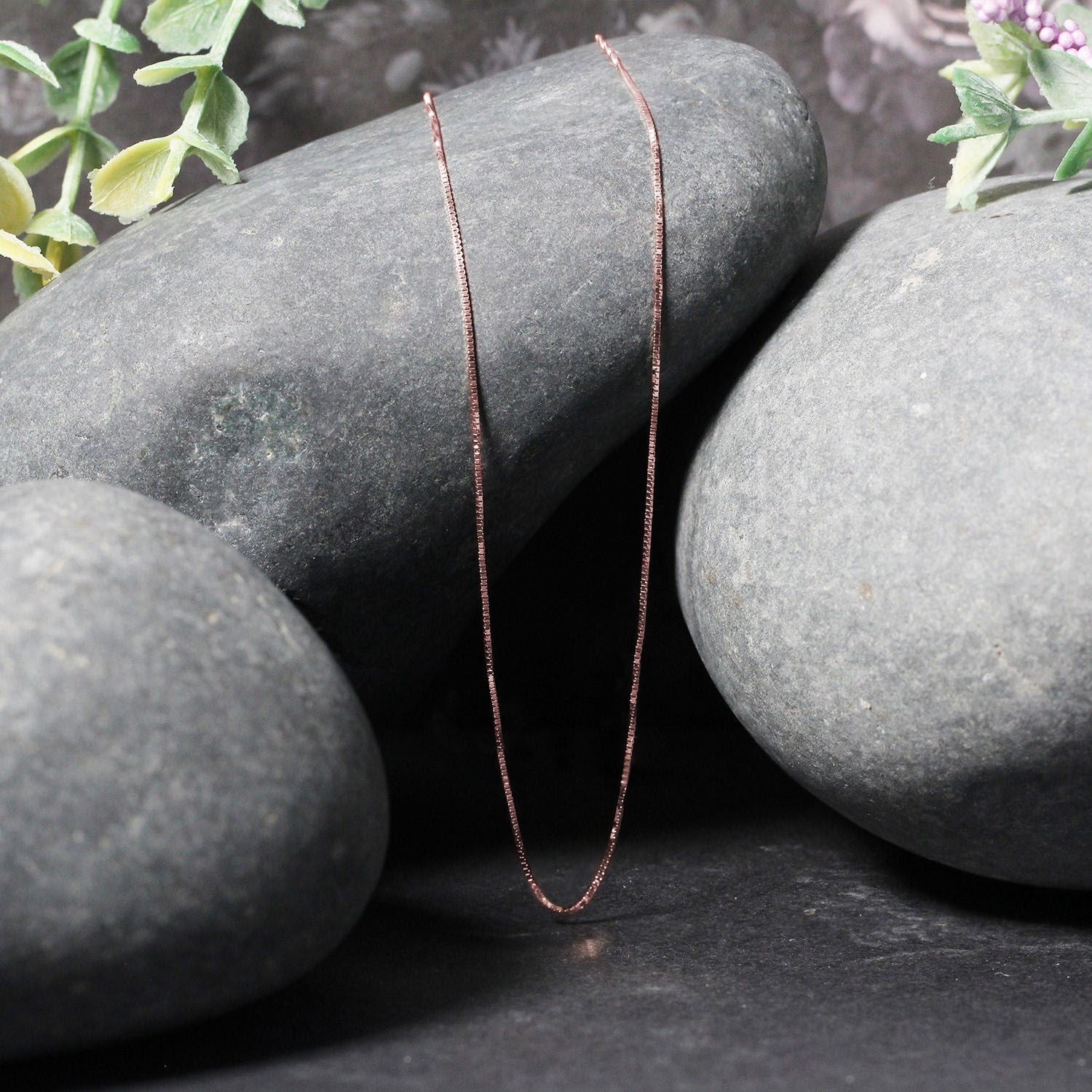 18k Rose Gold Classic Box Chain (0.60 mm)