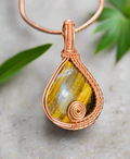 Custom Wire Wrapped Tiger's Eye 👁️ Pendant