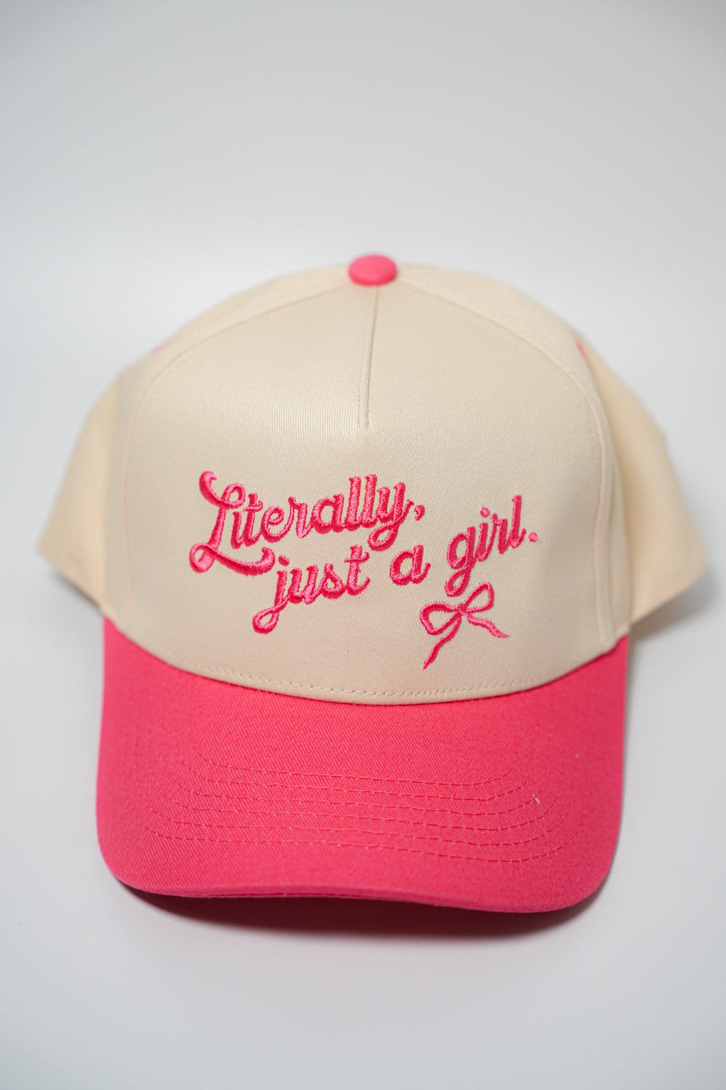 LITERALLY JUST A GIRL CANVAS CAP
