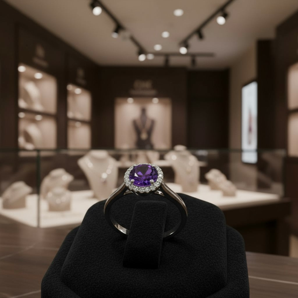 "Endless Love Collection" 14k gold w/ Diamond Halo Portuguese Cut Cremation Ring 5.5mm