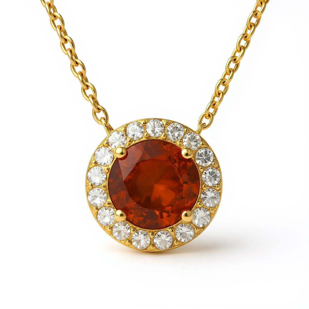 "Endless Love Collection" 14k Gold w/ Diamond Halo Portuguese Cut Cremation Pendant 5.5mm w/chain