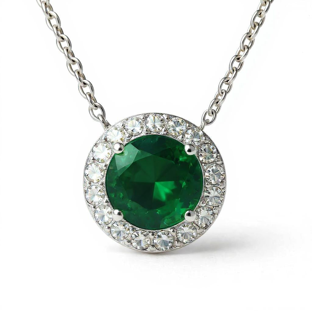 "Endless Love Collection" 14k Gold w/ Diamond Halo Portuguese Cut Cremation Pendant 5.5mm w/chain