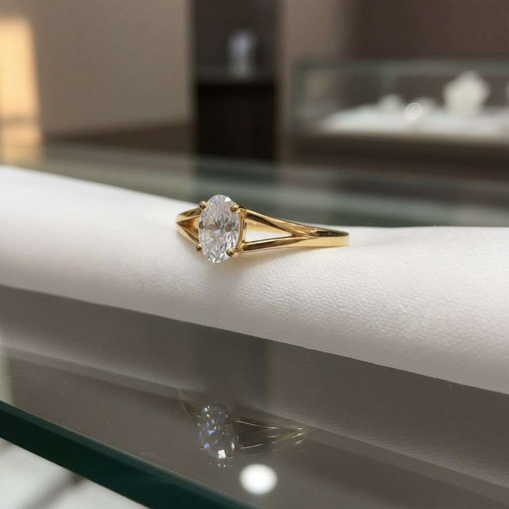 "Eternity" Oval Cremation Ring 6x4mm