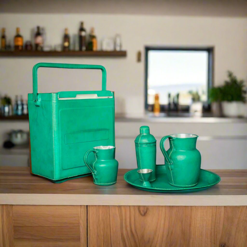 La Fiesta | Tall Leather Cooler with Handle (18Q)