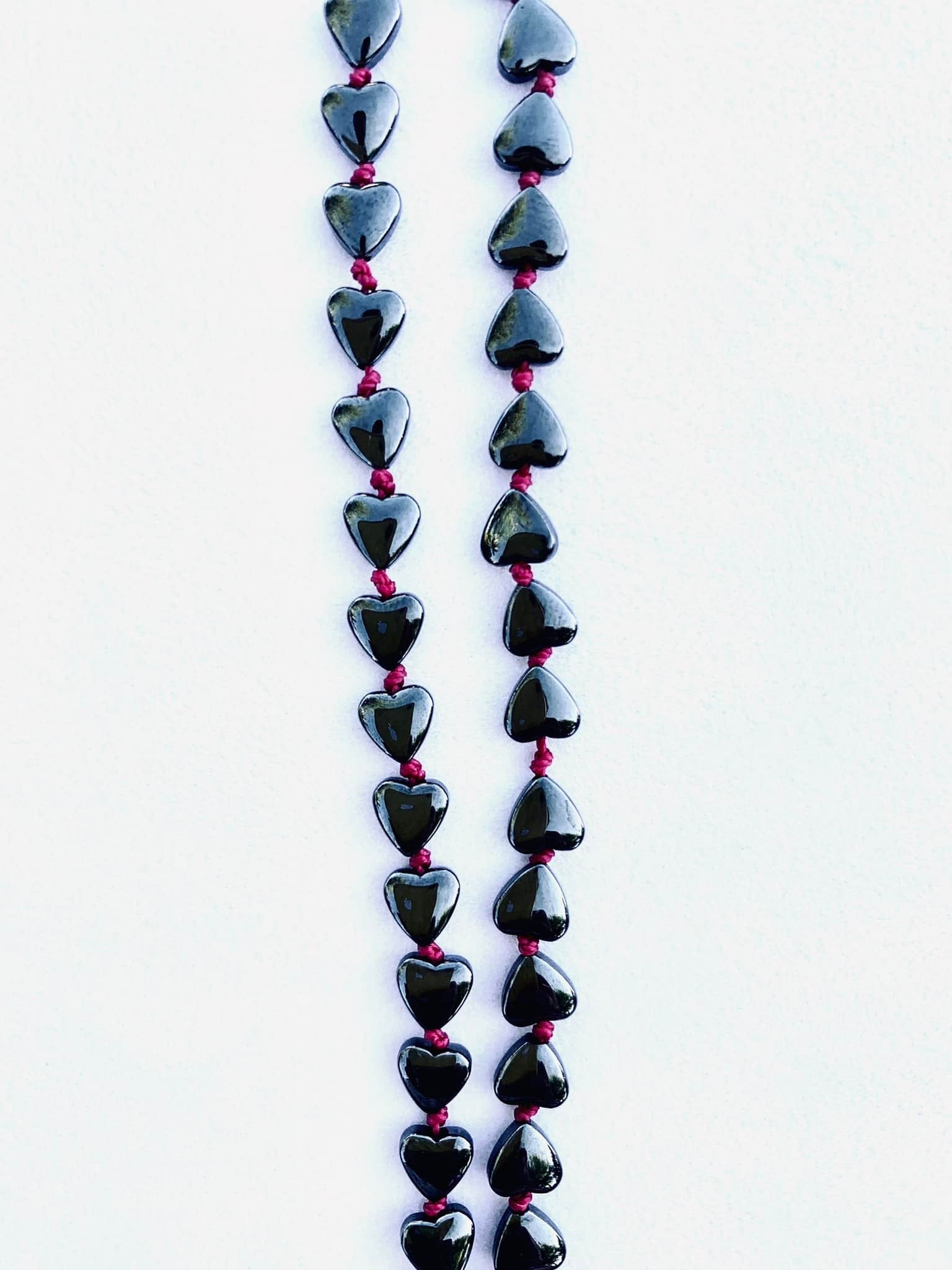 Gefion Mala - First Love - Puffy Heart Hematite