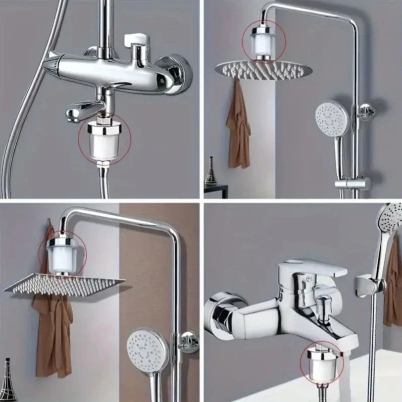 Household Water Purifier ABS Shower Pre-Filter for Chlorine Removal Bathroom Water Heater Tap Water Purifier for Toilet Washing