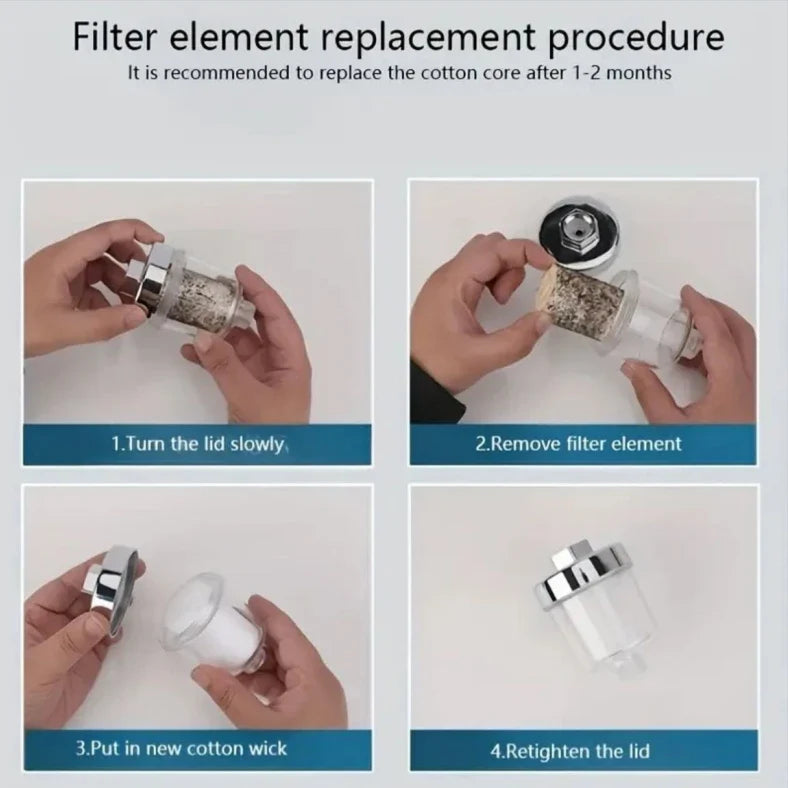 Household Water Purifier ABS Shower Pre-Filter for Chlorine Removal Bathroom Water Heater Tap Water Purifier for Toilet Washing
