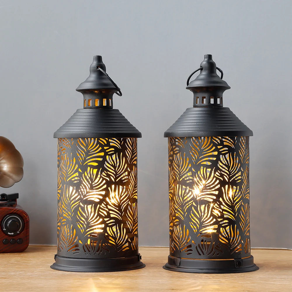  Set of 2-10.5" H Metal Table Lamps(Phoenix Tail)