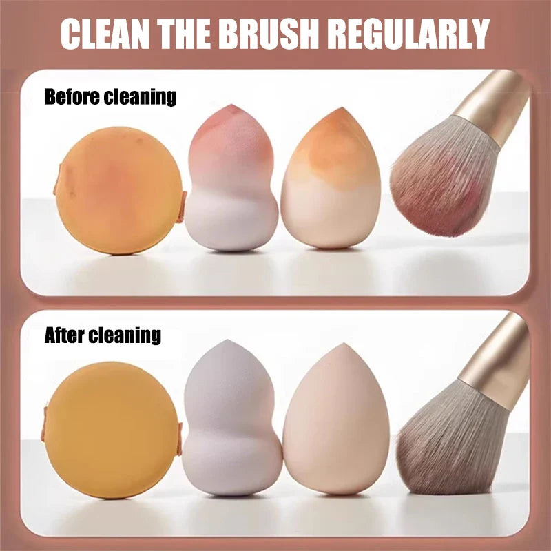 💄 Portable Electric Makeup Brush CleanerAutomatic Spinner, Drying Rack &amp; Sterilizer | Professional Brush Cleaning Kit
