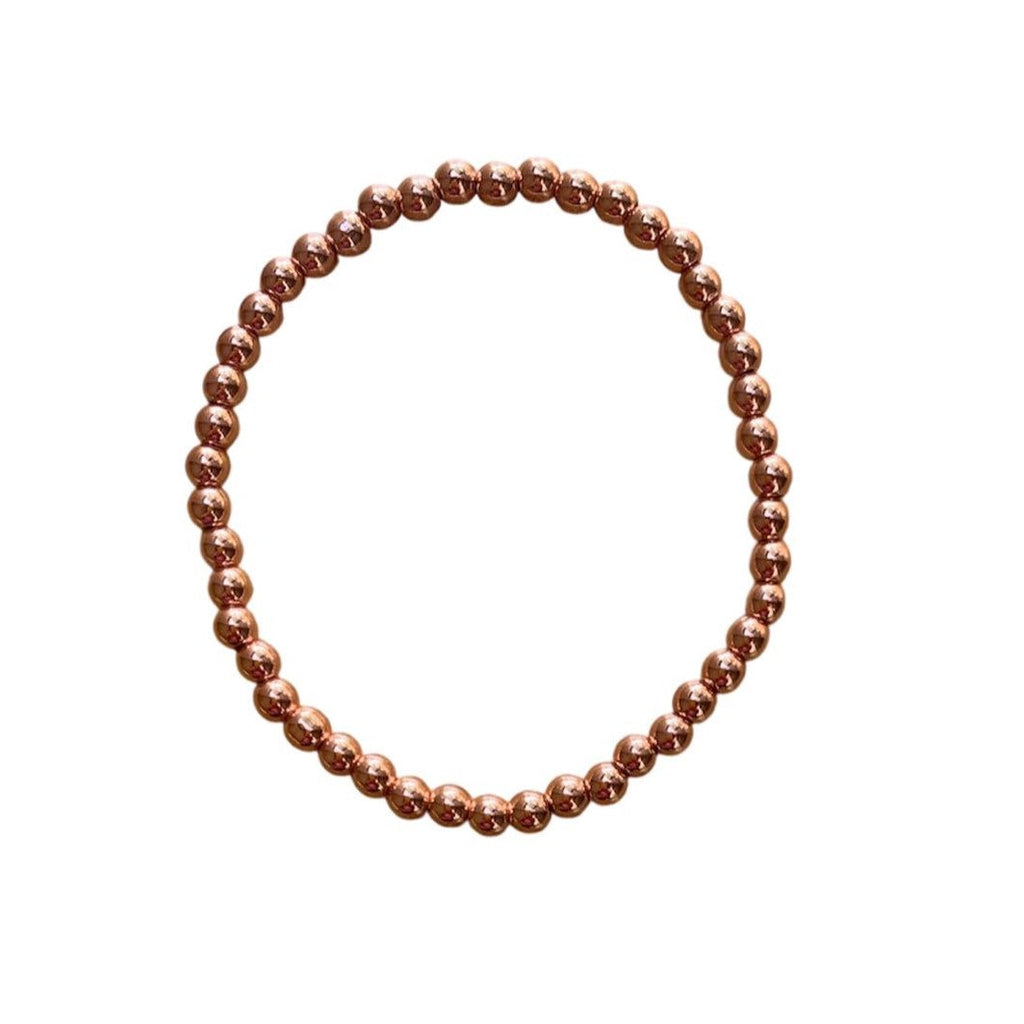 Hematite Bracelet 4 mm Smooth Round Beads – Classic Elegance and Grounding Energy