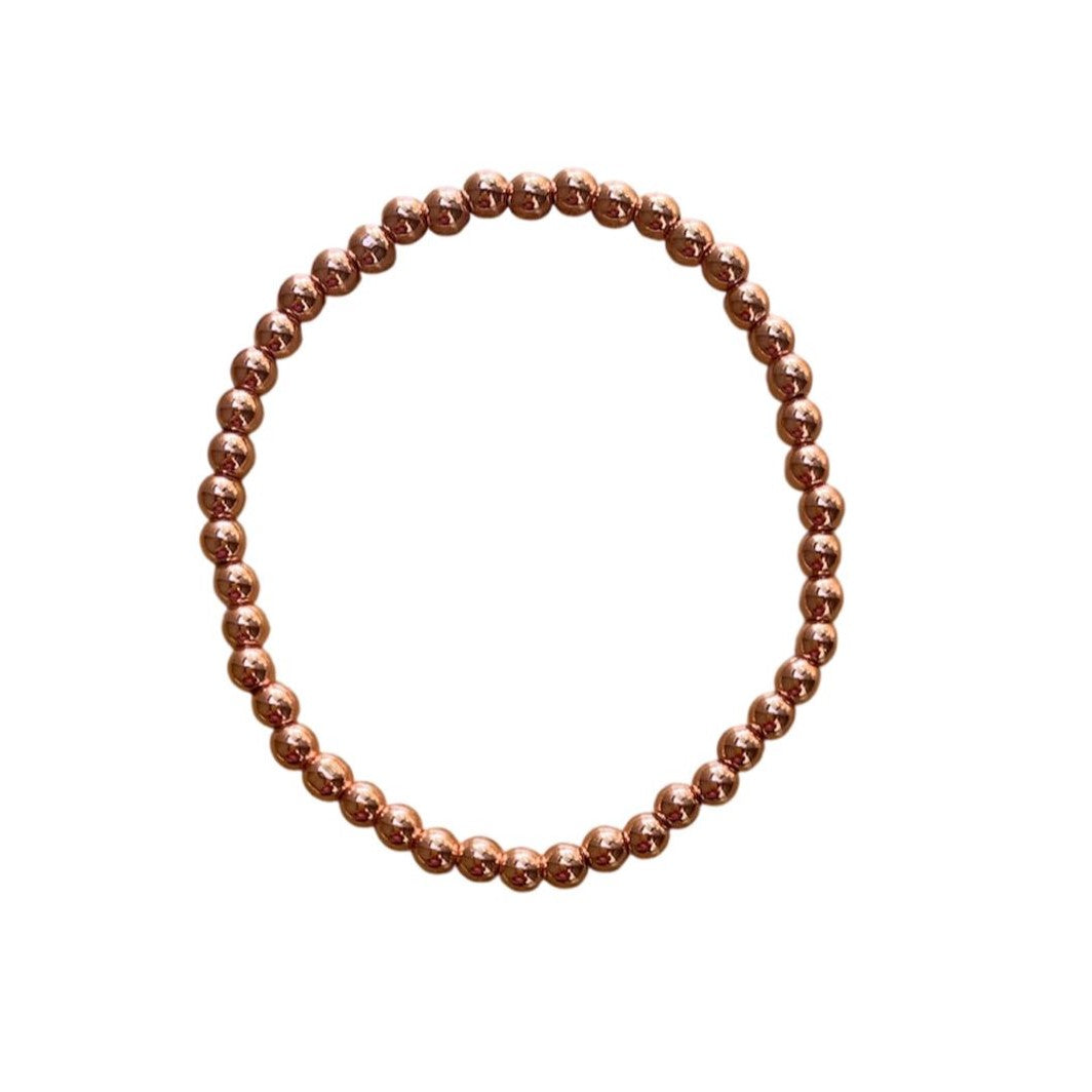 Hematite Bracelet 4 mm Smooth Round Beads – Classic Elegance and Grounding Energy
