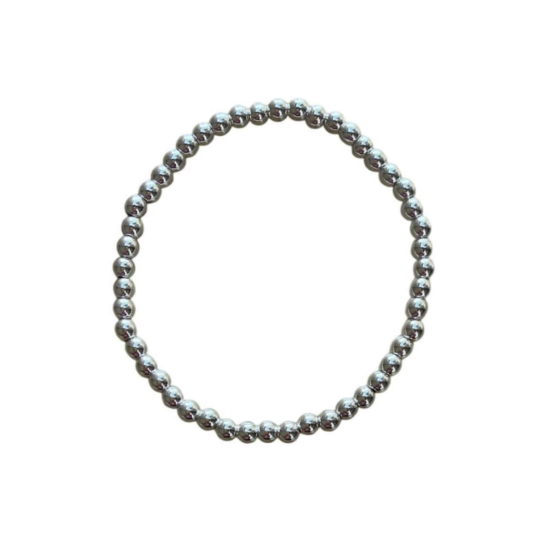 Hematite Bracelet 4 mm Smooth Round Beads – Classic Elegance and Grounding Energy