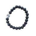 Black Lava Bracelet  Round Beads 2 Sizes