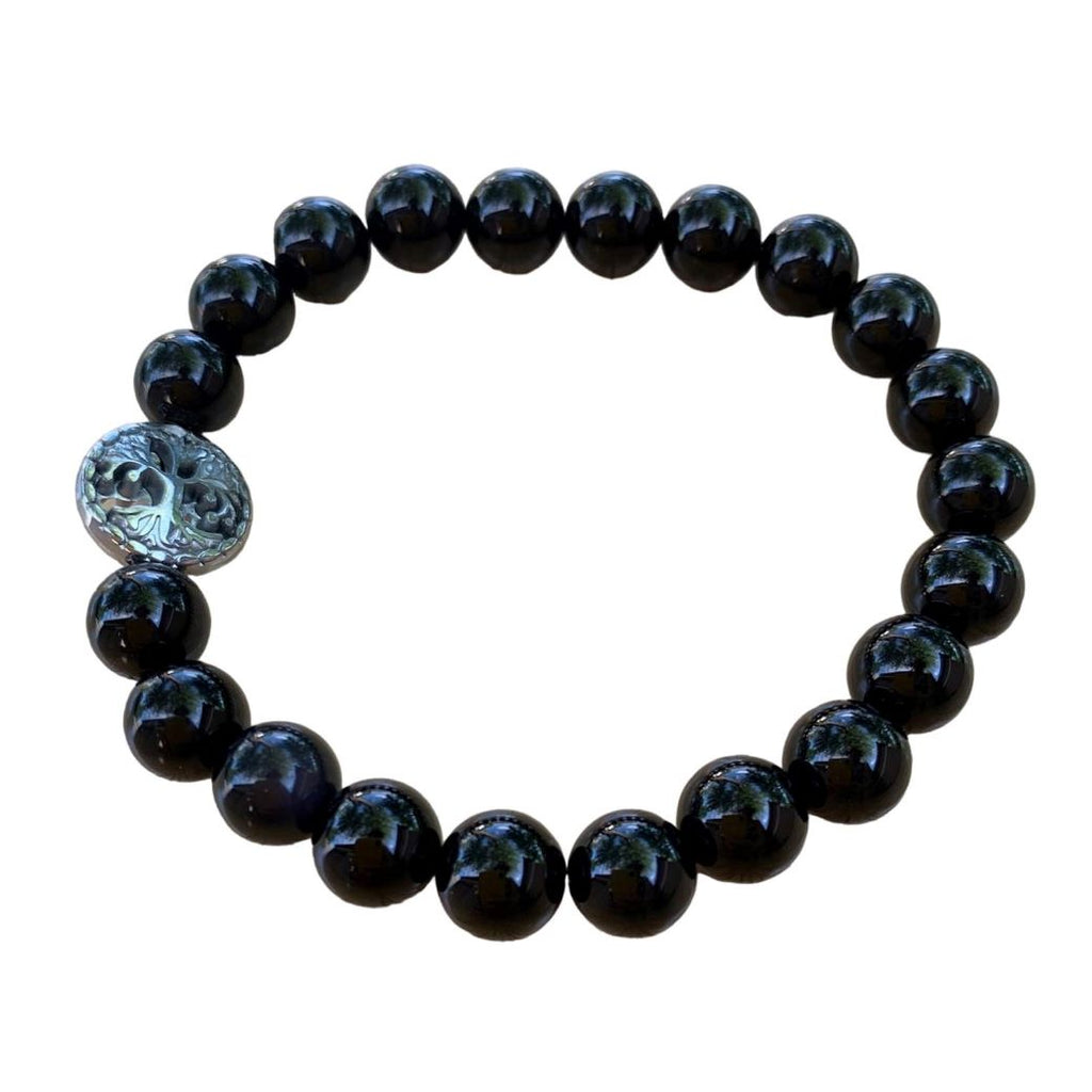 Black Onyx Bracelet 8 mm Round Beads