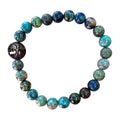 Chrysocholla Bracelet 8 mm Round Beads