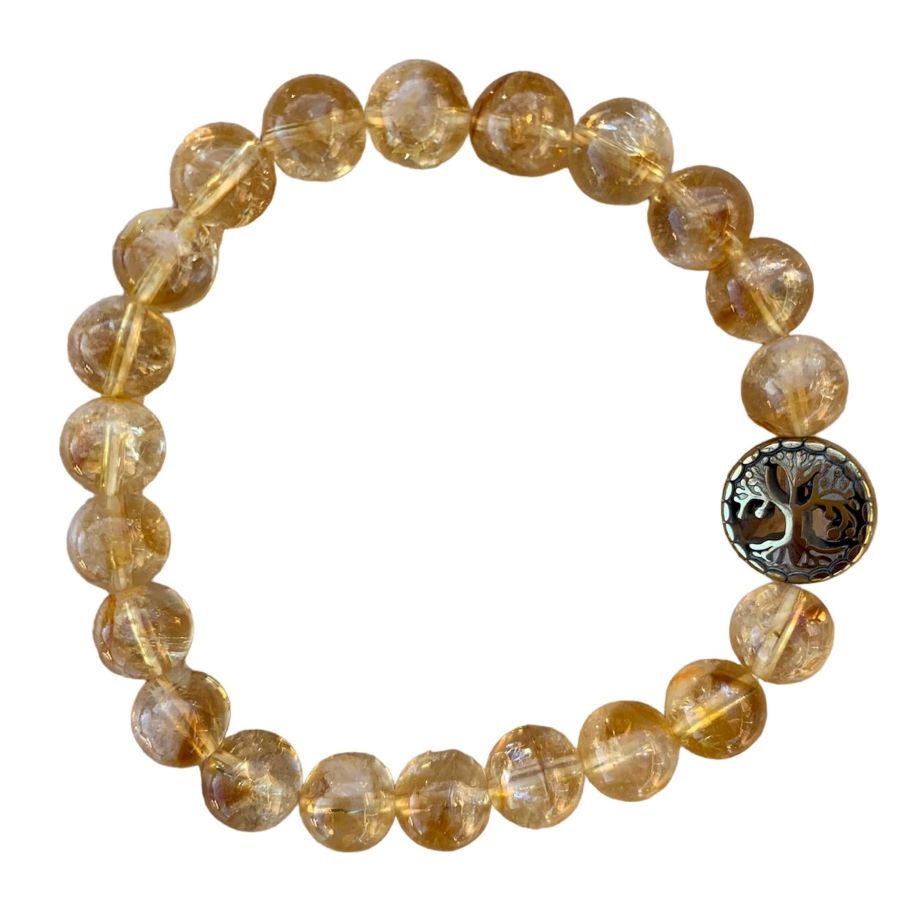 Citrine Bracelet 8 mm Round Beads