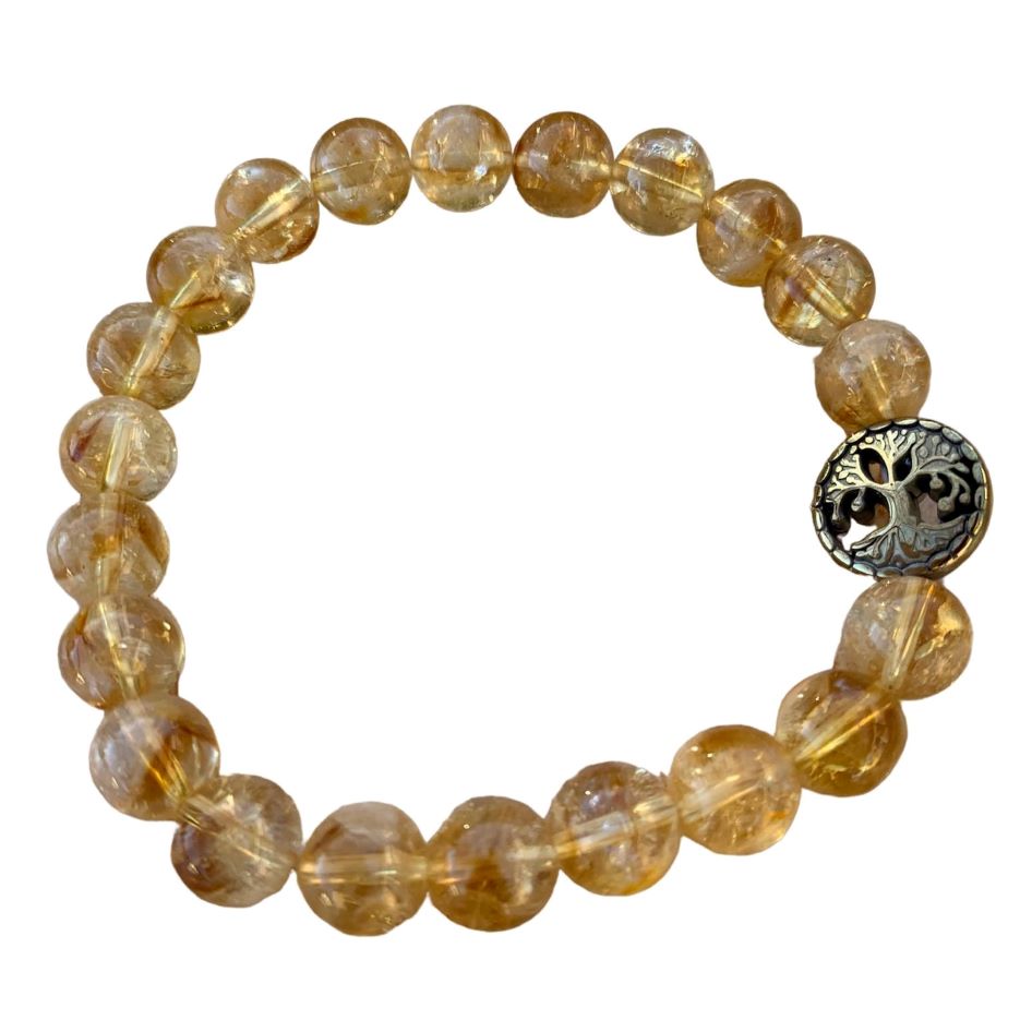Citrine Bracelet 8 mm Round Beads