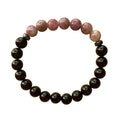 Grief Relief Bracelet 8 mm Lepidolite and Black Onyx Round Beads