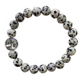 Dalmatian Jasper Bracelet 8 mm Round Beads