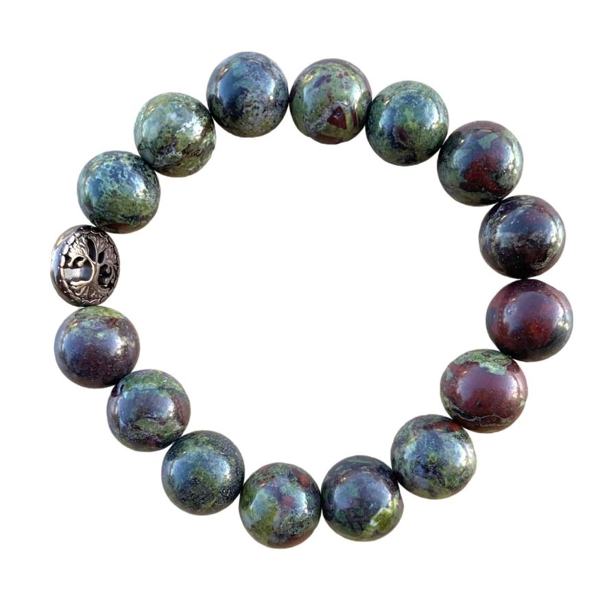 Dragon Blood Jasper Bracelet Round Beads 2 Sizes