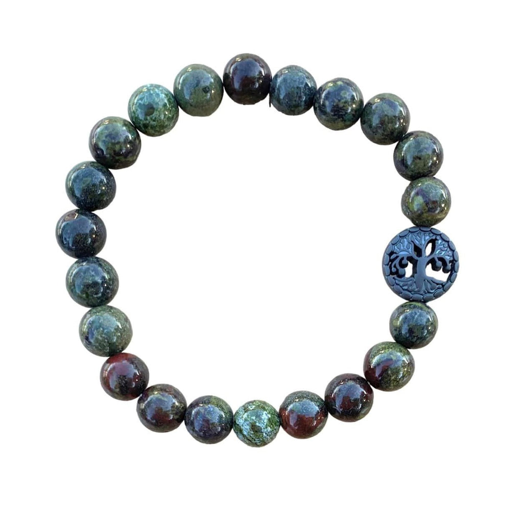 Dragon Blood Jasper Bracelet Round Beads 2 Sizes