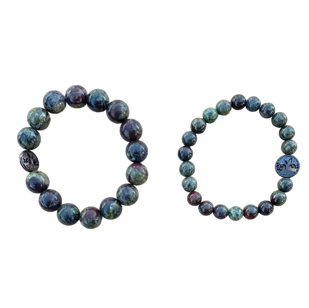 Dragon Blood Jasper Bracelet Round Beads 2 Sizes