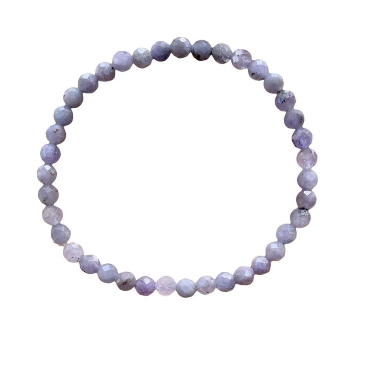 Tanzanite Bracelet 4 mm Faceted Round Beads – Spiritual Growth