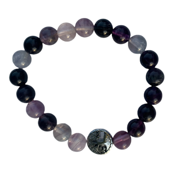 Fluorite Bracelet 8 mm Round Beads