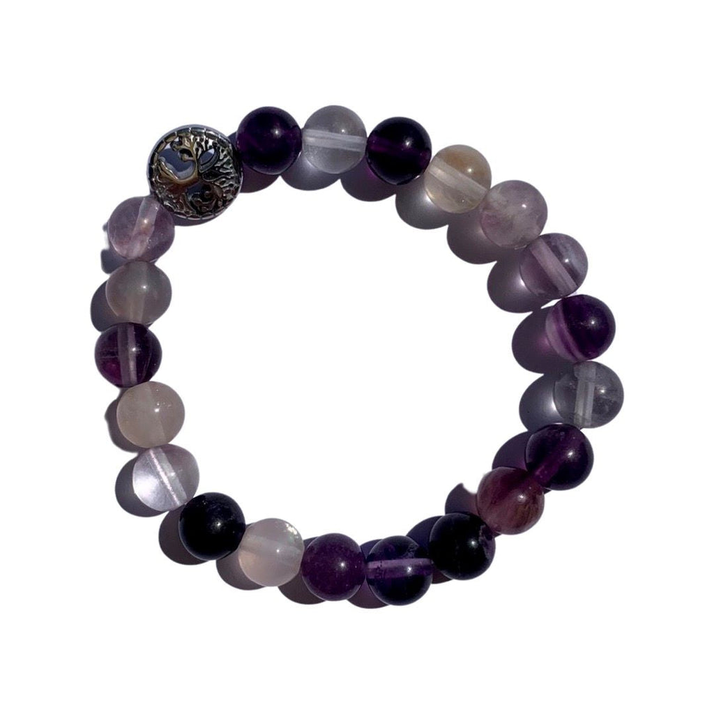 Fluorite Bracelet 8 mm Round Beads