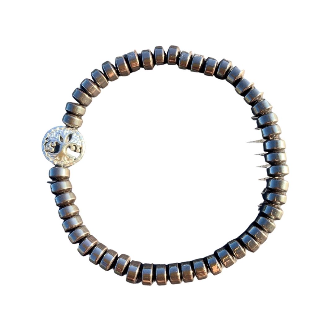 Hematite Bracelet 6 mm Disc Beads