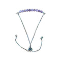 Lavender Amethyst Bracelet Faceted Round Beads with Adjustable Chain (February)