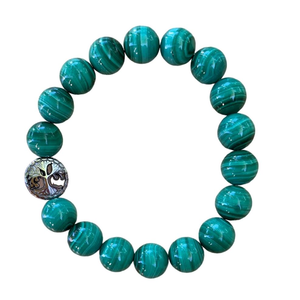 Malachite Bracelet Round Beads 3 Sizes