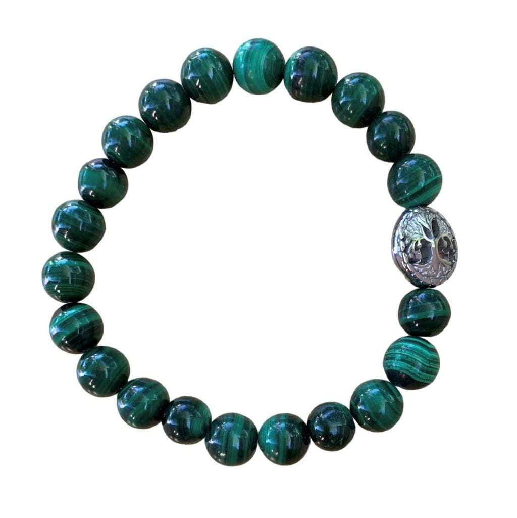 Malachite Bracelet Round Beads 3 Sizes