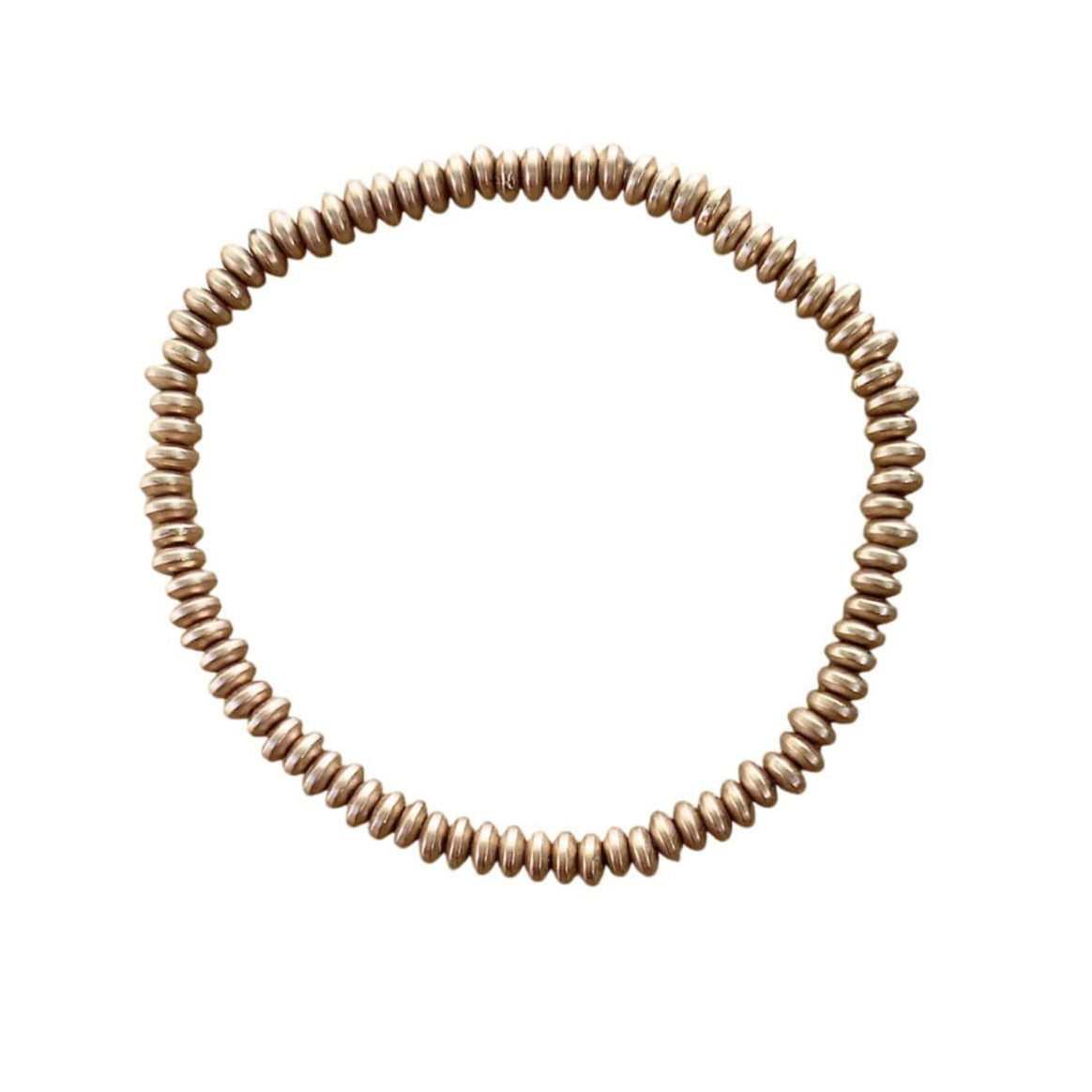 Hematite Bracelet 4 mm Matte Rondelle Beads 4mm  – Grounding Energy and Minimalist Elegance