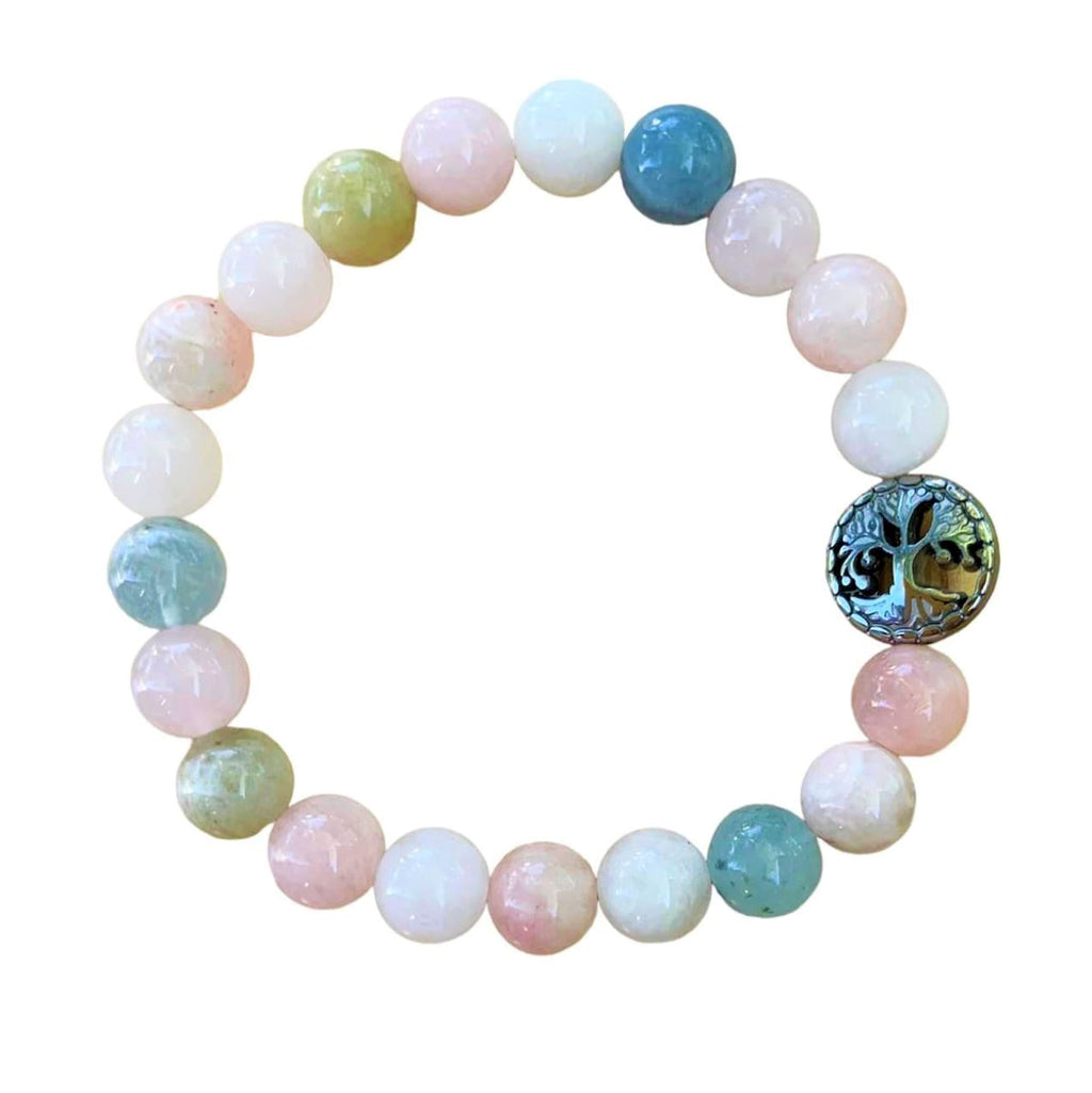 Morganite Bracelet 8 mm Round Beads