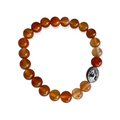 Orange Carnelian Bracelet 8 mm Round Beads