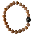 Peach Moonstone Bracelet 8 mm Round Beads