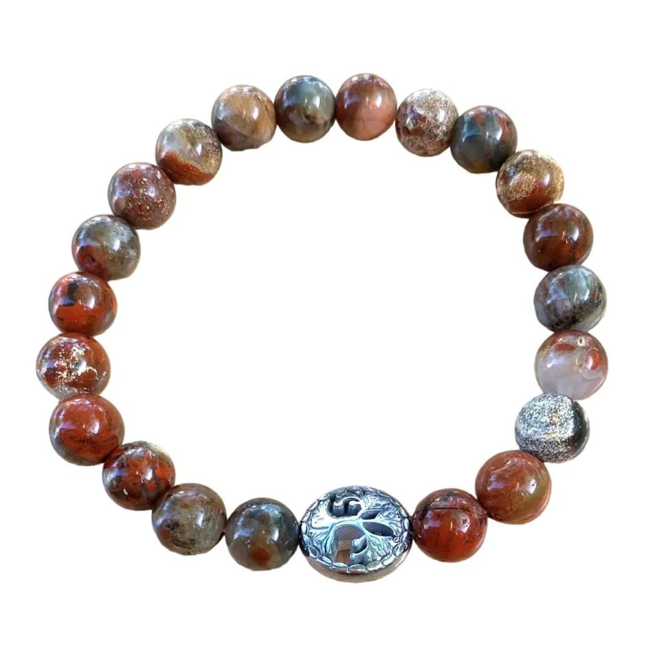 Poppy Jasper Bracelet 8 mm Round Beads