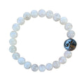 Rainbow Moonstone Bracelet 8 mm Round Beads