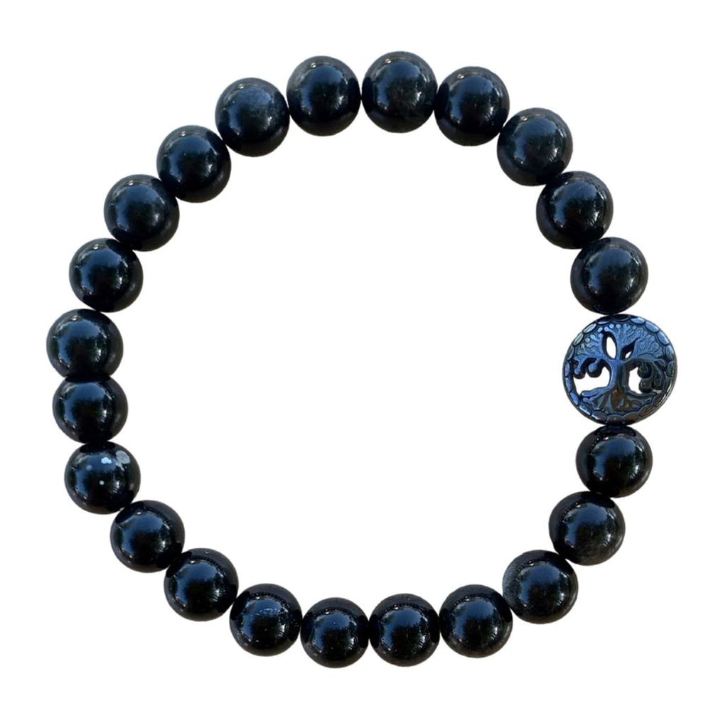 Rainbow Sheen Obsidian Bracelet 8 mm Round Beads
