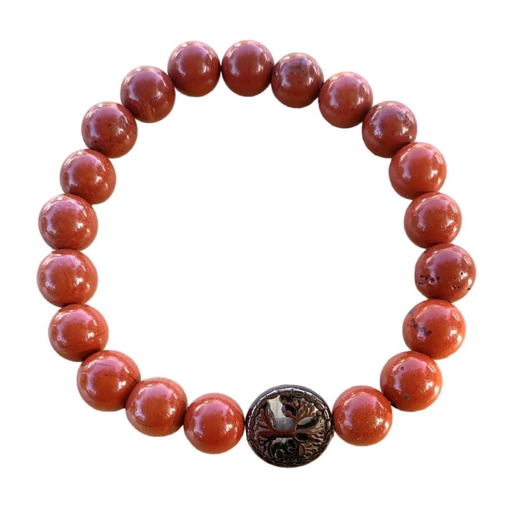 Red Jasper Bracelet 8 mm Round Beads